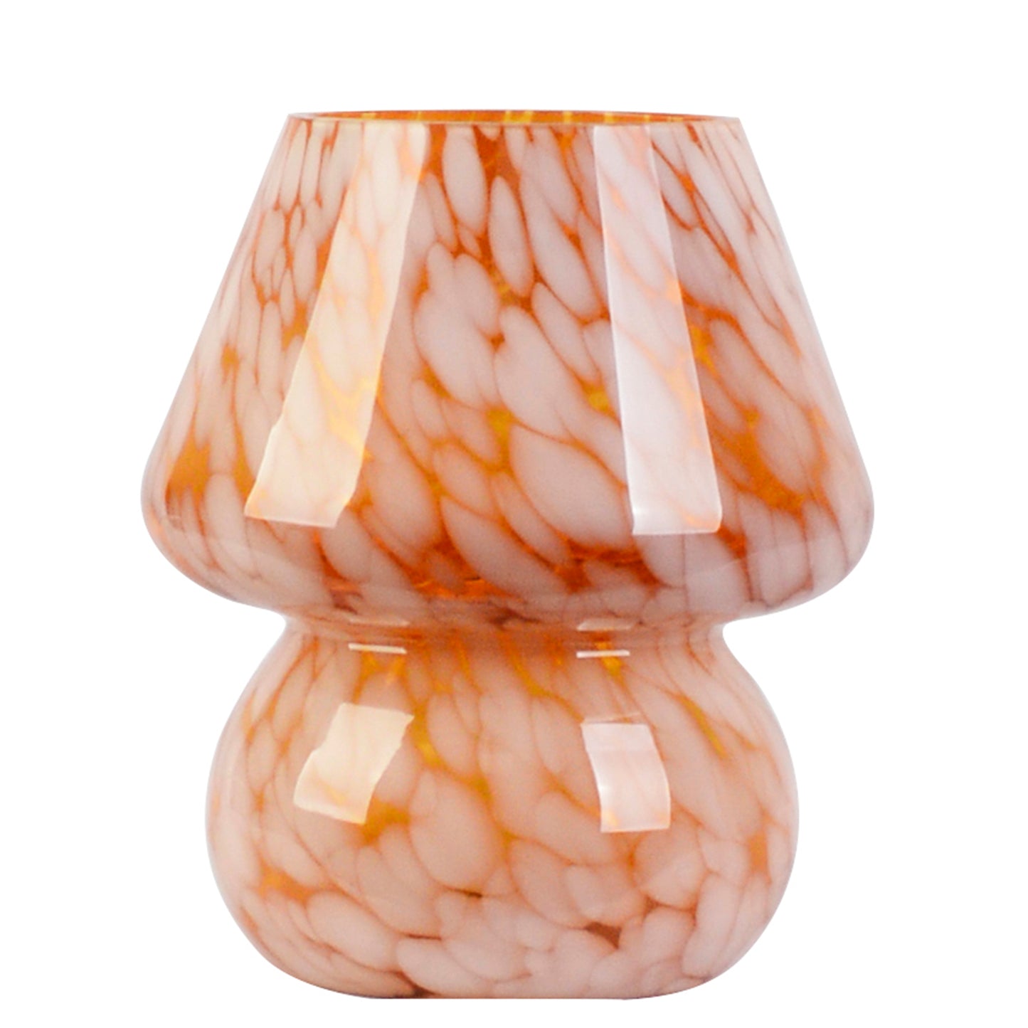 Versatile Amber Glass Table Lamp with Effortless Dimming Control