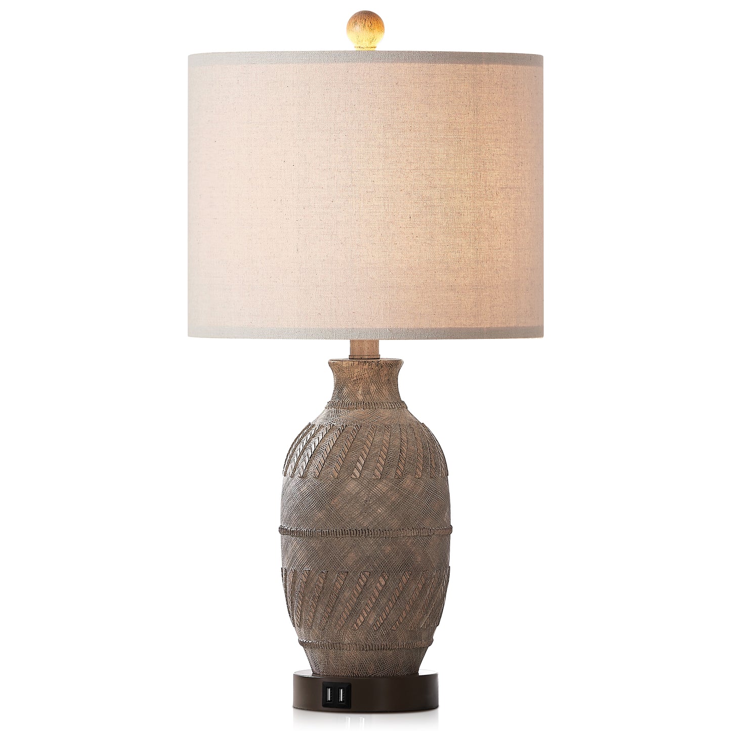 Dual USB Ports IlluminatePro Touch-Control Table Lamp