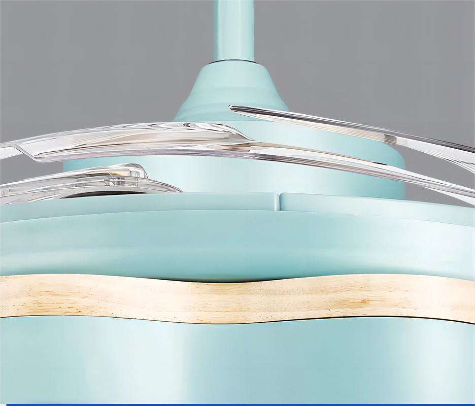 Fancy Colorful Ceiling Fan 42 Inch Retractable Blades Chandelier Ceiling Fan Light High Speed Energy Saving Led Ceiling Fan