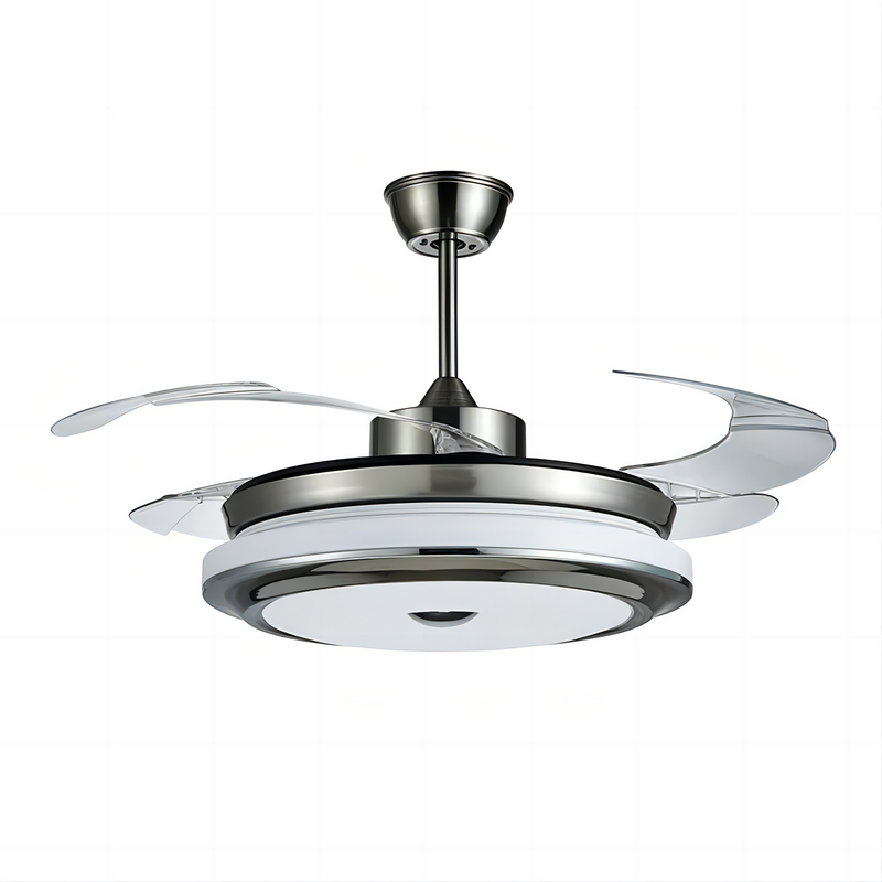 Simple Luxury Home Decor Silent Design Invisible Chandelier Fan Modern Gold Ceiling Fan with Light