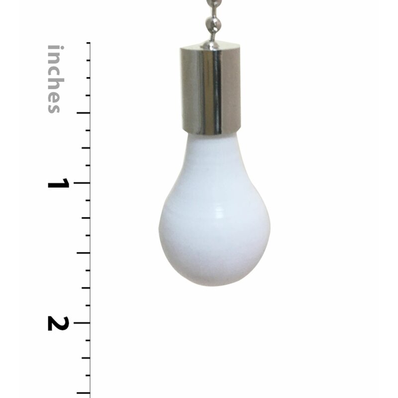 2 Piece Fan and Light Bulb Shaped Ceiling Fan Pull Chain Set