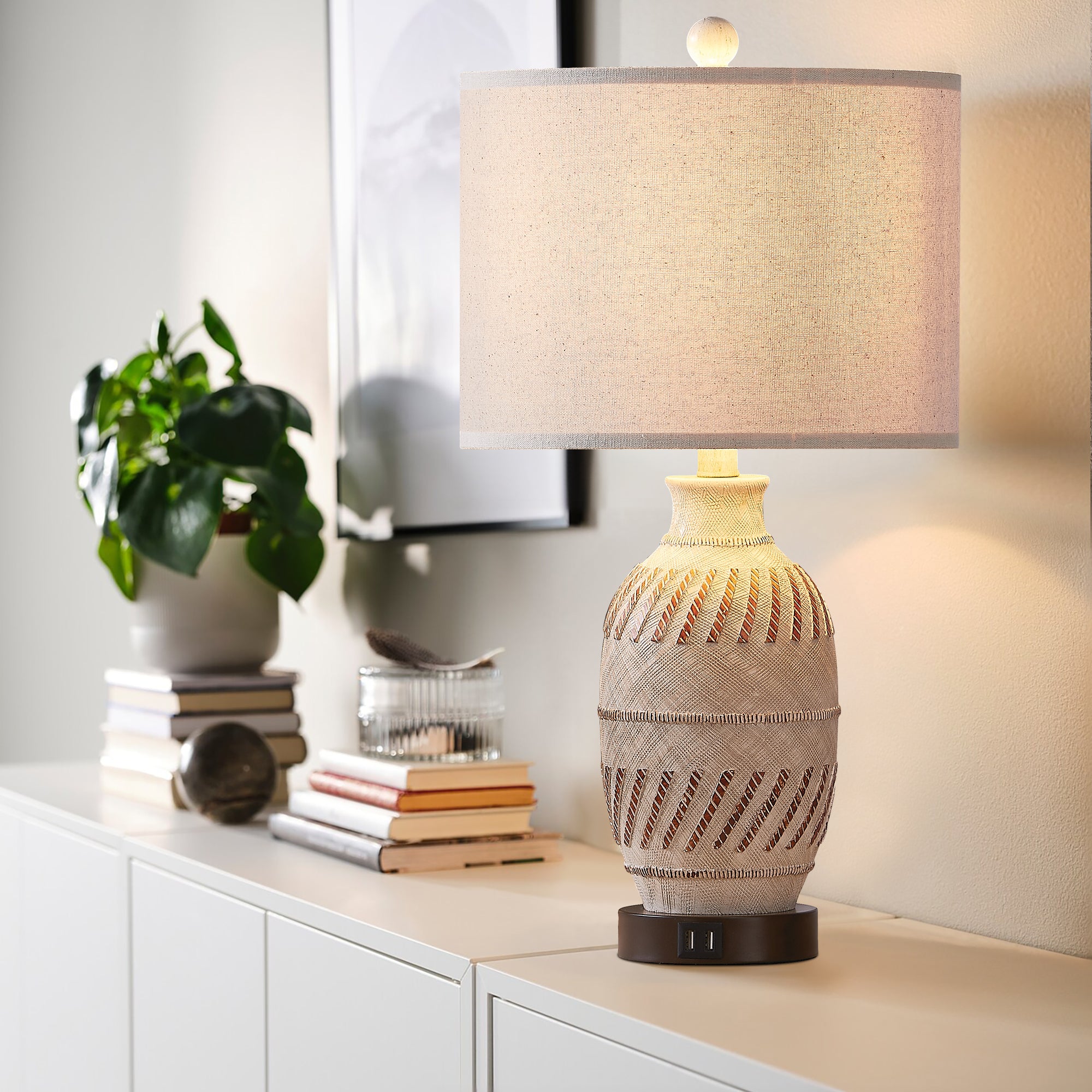新品未使用　moda en casa PIPA table ceramic Lavish Home Stackable Minimalist Modular Open-Sided Cube