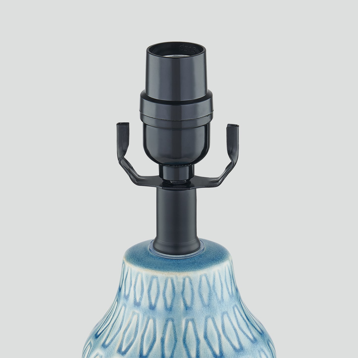 Cinkeda Twinset Blue Glossy Ceramic Table Lamps