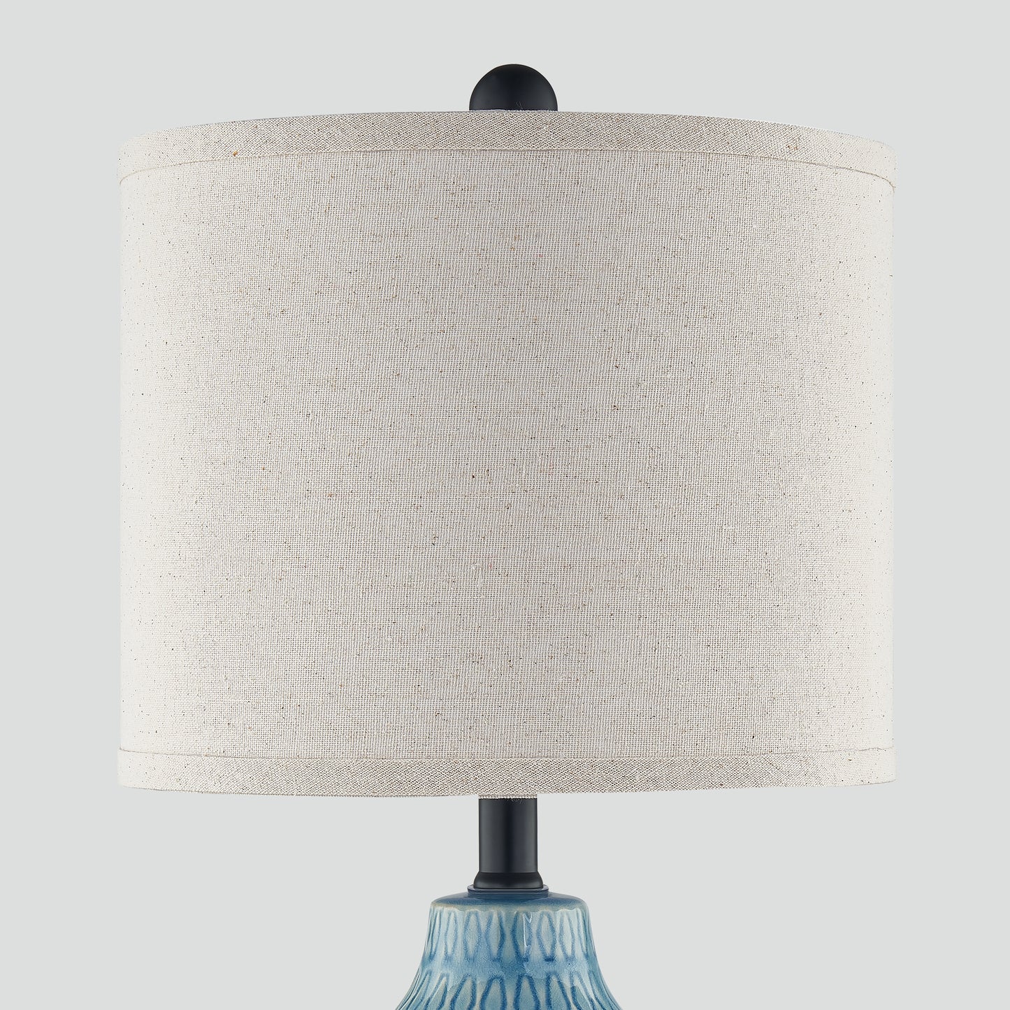 Cinkeda Twinset Blue Glossy Ceramic Table Lamps