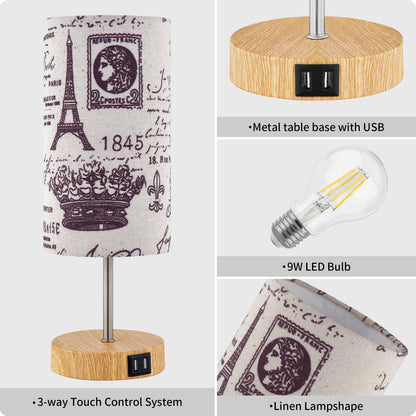 Table Lamps Feature Touch Dimming, USB Charging, and Exquisite Design