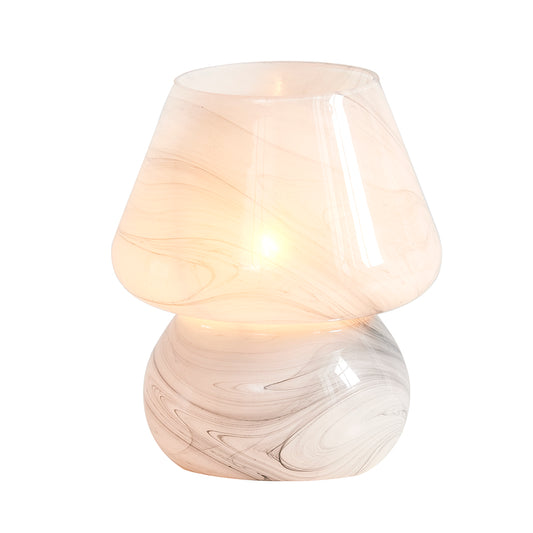 Adjustable Glow Delivered Dimmable Glass Mushroom Lamp with E12 Bulb