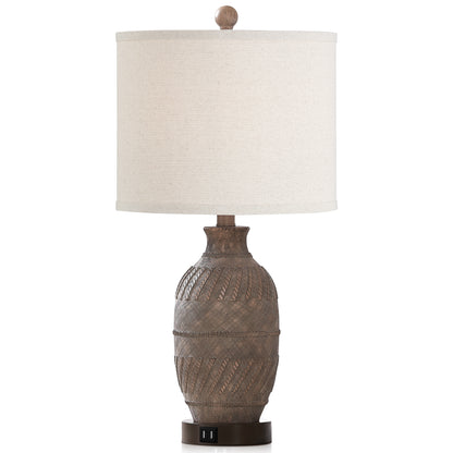Dual USB Ports IlluminatePro Touch-Control Table Lamp