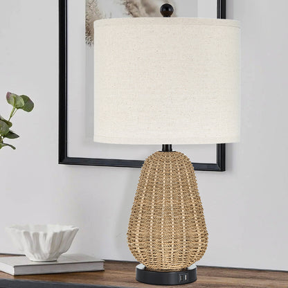 Touch Control Table Lamps with USB Ports and LED Bulb