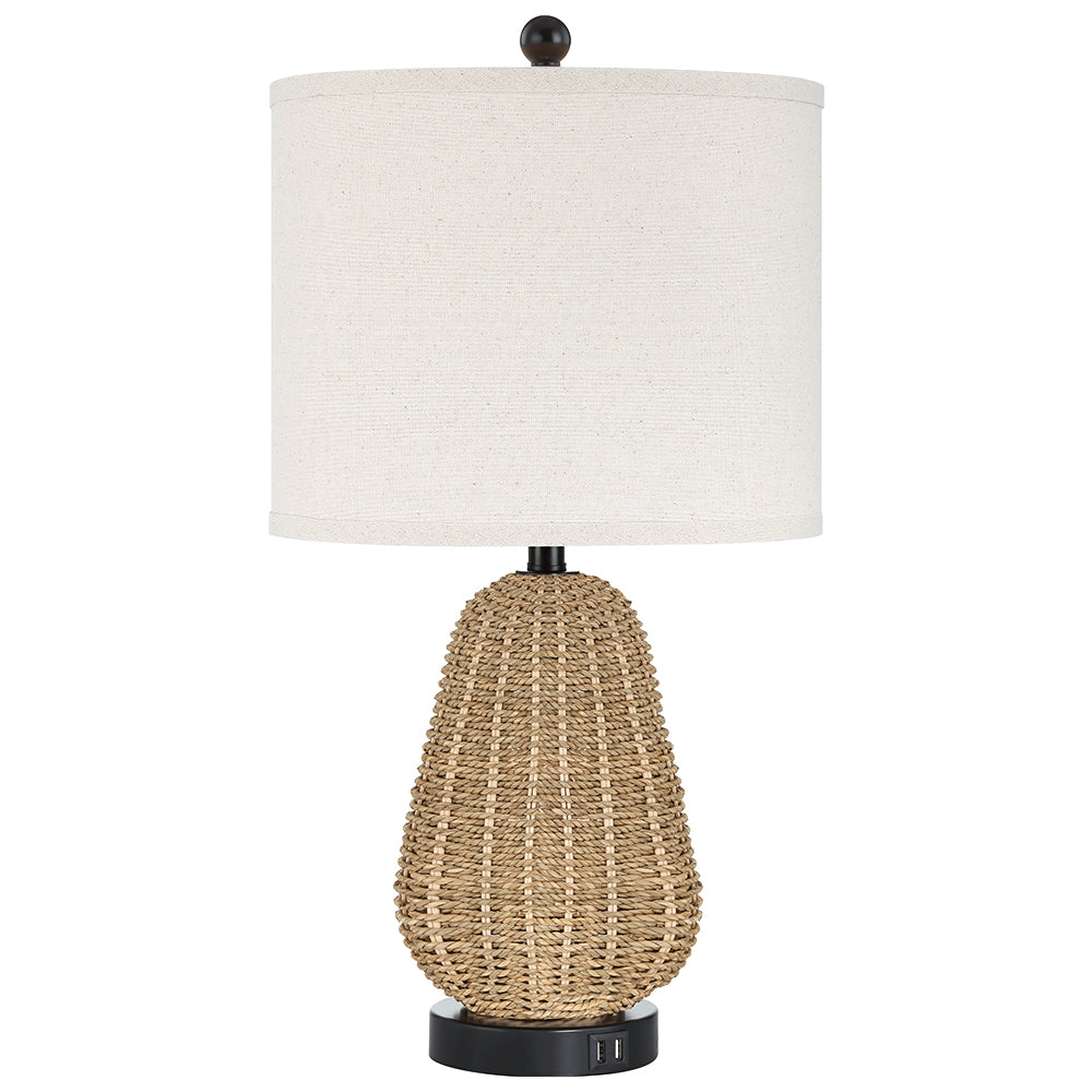 Touch Control Table Lamps with USB Ports and LED Bulb