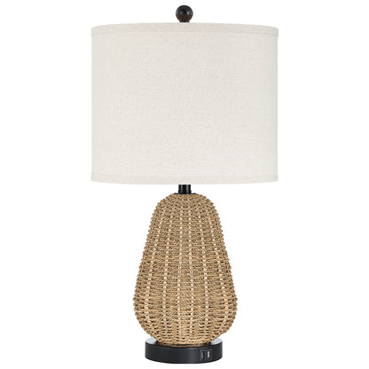 Touch Control Table Lamps with USB Ports and LED Bulb