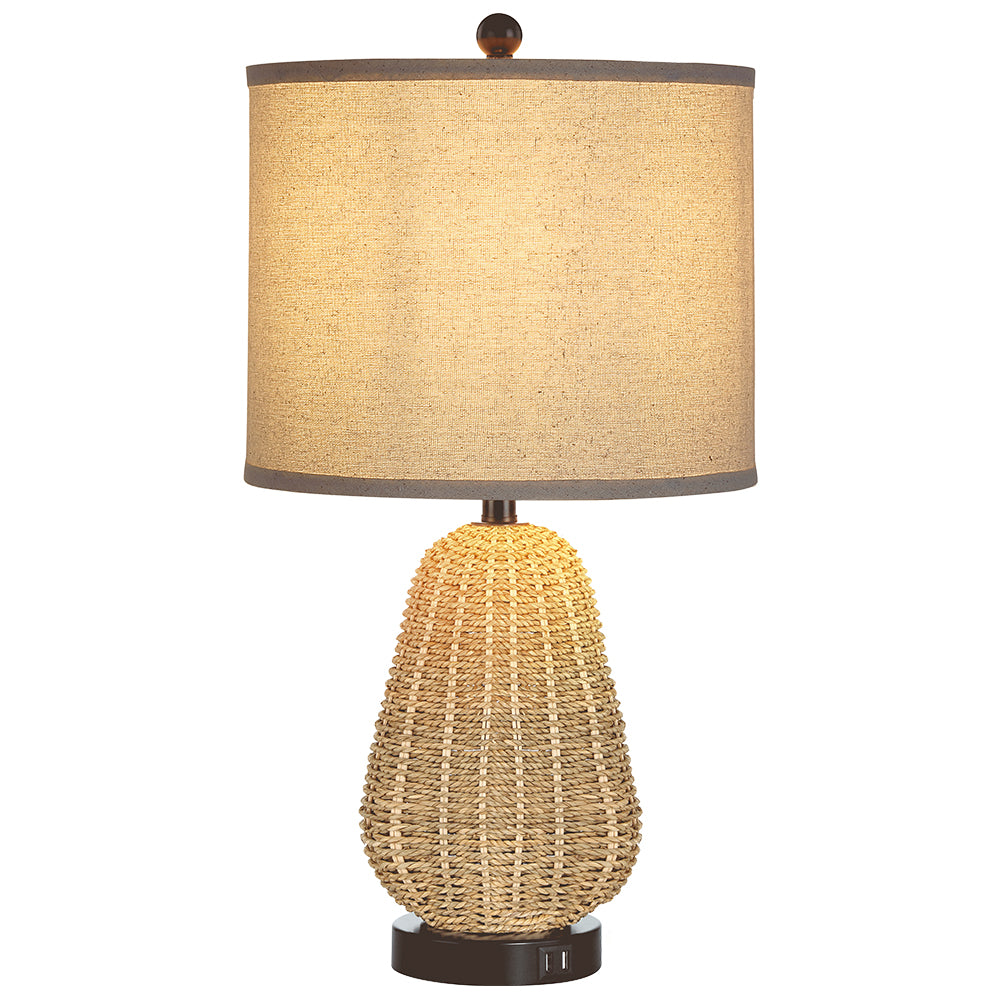 Touch Control Table Lamps with USB Ports and LED Bulb