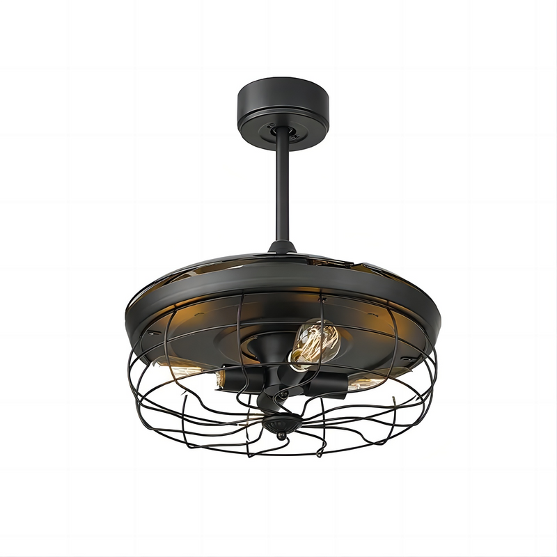 Luxury Decorative 42 Inch Industrial Chandelier Fan Ceiling Fan Light Energy Saving Invisible Ceiling Fan Light for Bedroom