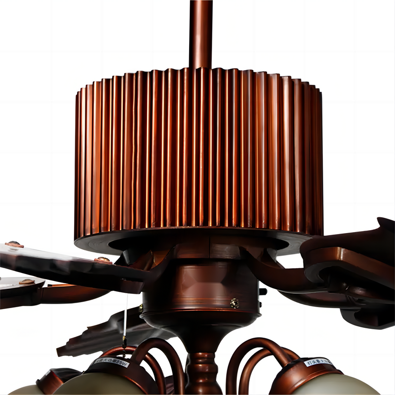 Home Appliances Modern Loft Style Ceiling Fan Decorative Five Special Blades Pull Chain Control Ceiling Fan with Five Lamp